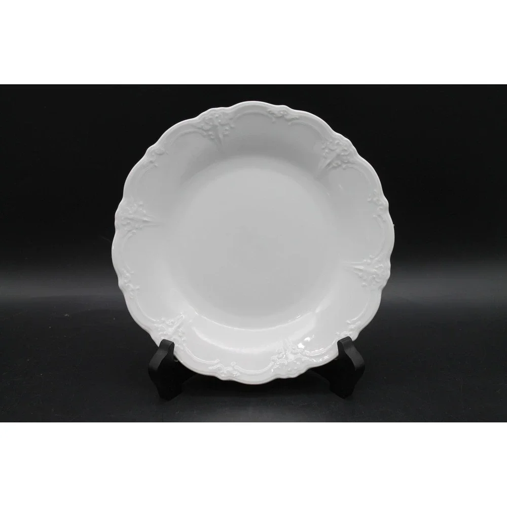 Vintage ALT Tirschenreuth Baronesse Germany White Porcelain Plates 8.25
